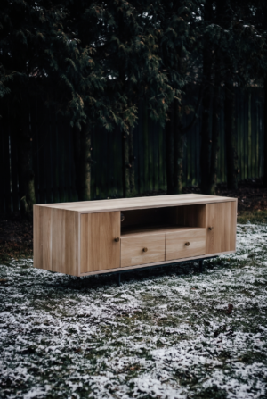 Loftowa Komoda rtv dębowa Cajón