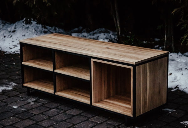 Dębowa loftowa komoda rtv CUBO